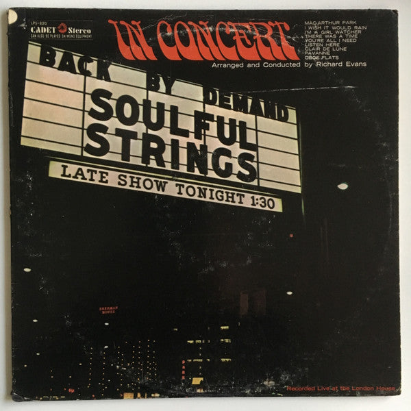 The Soulful Strings : Back By Demand: In Concert (LP, Album)