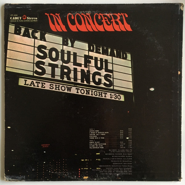The Soulful Strings : Back By Demand: In Concert (LP, Album)