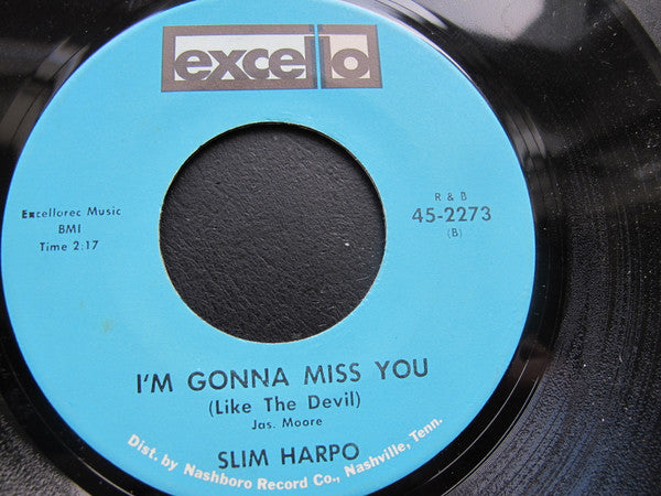 Slim Harpo : Baby Scratch My Back / I'm Gonna Miss You (Like The Devil) (7", Single)