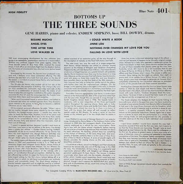 The Three Sounds : Bottoms Up! (LP, Album, Mono, RP, Lam)