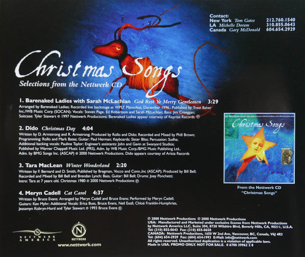 Various : Selections From "Christmas Songs" (CD, Comp, Promo)
