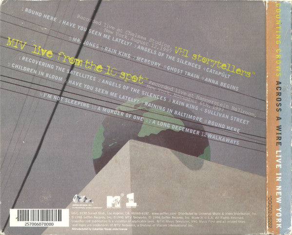 Counting Crows : Across A Wire (Live In New York City) (2xCD, Album, Club)