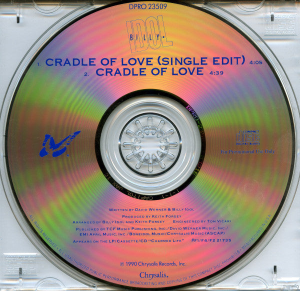 Billy Idol : Cradle Of Love (CD, Single, Promo)