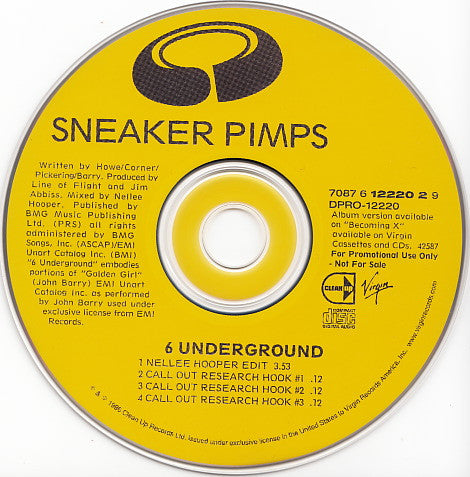 Sneaker Pimps : 6 Underground (CD, Maxi, Promo)