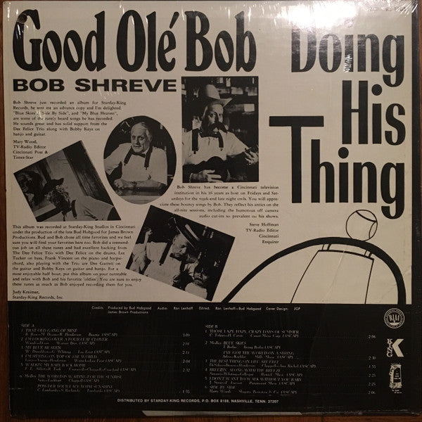 Bob Shreve : Good Ole’ Bob Doing His Thing (LP, Album)