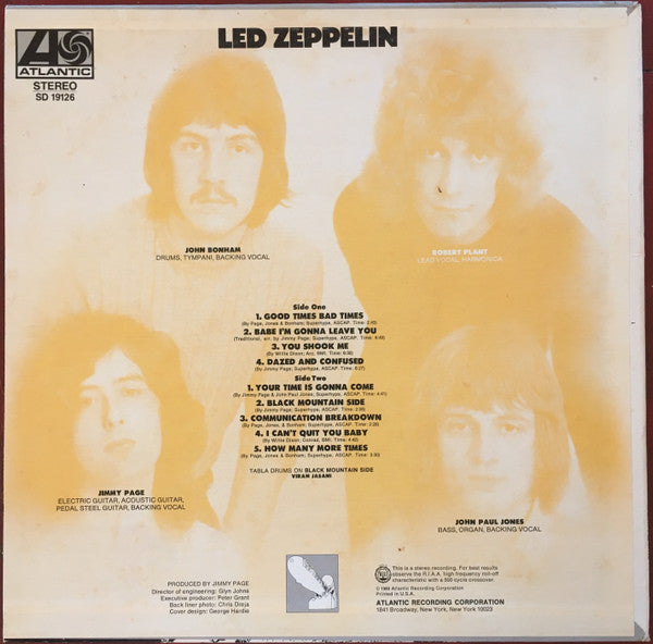 Led Zeppelin : Led Zeppelin (LP, Album, RE, AR)