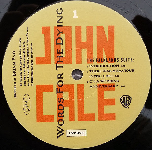 John Cale : Words For The Dying (LP, Album)