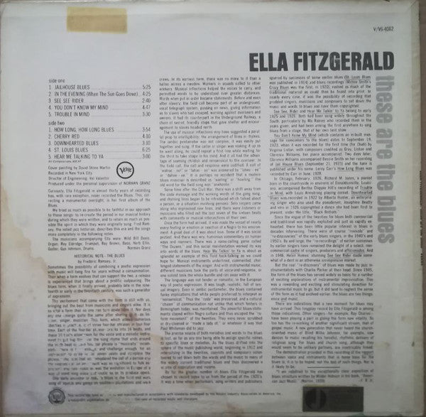 Ella Fitzgerald : These Are The Blues (LP, Album)