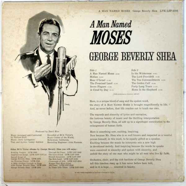 George Beverly Shea : A Man Named Moses (LP, Mono)