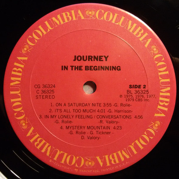 Journey : In The Beginning - 1975-1977 (2xLP, Comp, RE)