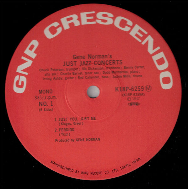 Various : Gene Norman Presents Just Jazz Concerts (1947-49) (3xLP, Comp, Mono)