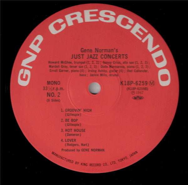 Various : Gene Norman Presents Just Jazz Concerts (1947-49) (3xLP, Comp, Mono)