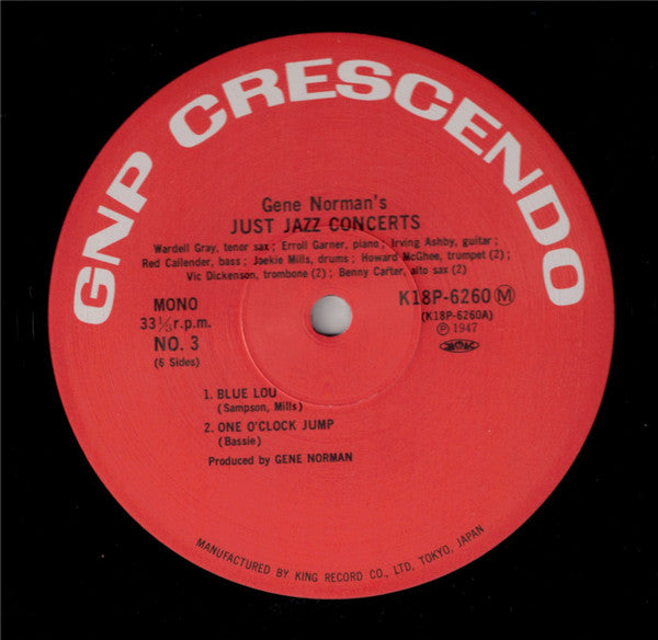 Various : Gene Norman Presents Just Jazz Concerts (1947-49) (3xLP, Comp, Mono)