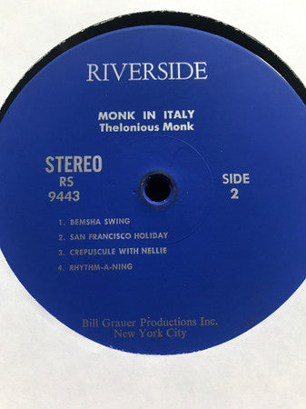 Thelonious Monk : In Italy (LP, Album)
