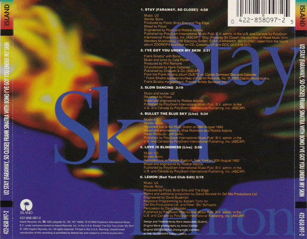 U2 / Frank Sinatra And Bono : Stay (Faraway, So Close!) / I've Got You Under My Skin (CD, Maxi)