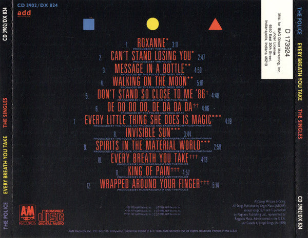 The Police : Every Breath You Take (The Singles) (CD, Comp, Club, RM)