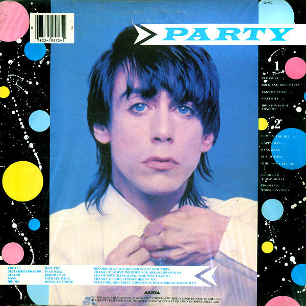 Iggy Pop : Party (LP, Album, San)