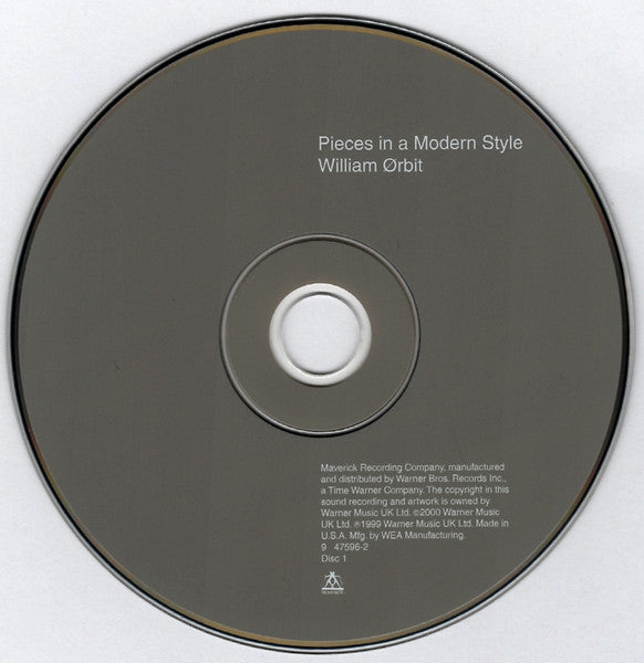 William Ørbit* : Pieces In A Modern Style (CD, Album, WEA + CD, Single, WEA)
