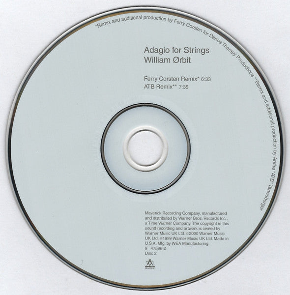 William Ørbit* : Pieces In A Modern Style (CD, Album, WEA + CD, Single, WEA)