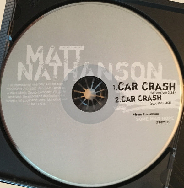 Matt Nathanson : Car Crash (CD, Single, Promo)