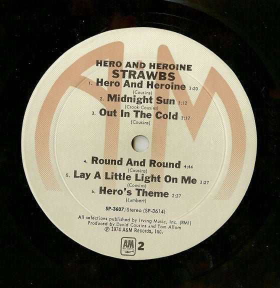 Strawbs : Hero And Heroine (LP, Album, Mon)