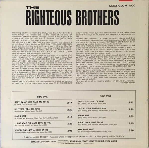 The Righteous Brothers : Some Blue-Eyed Soul (LP, Album, Mono)