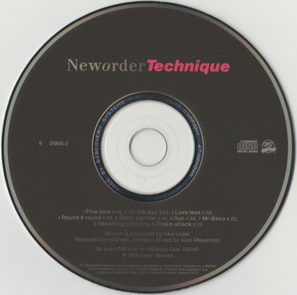 New Order : Technique (CD, Album, Dis)