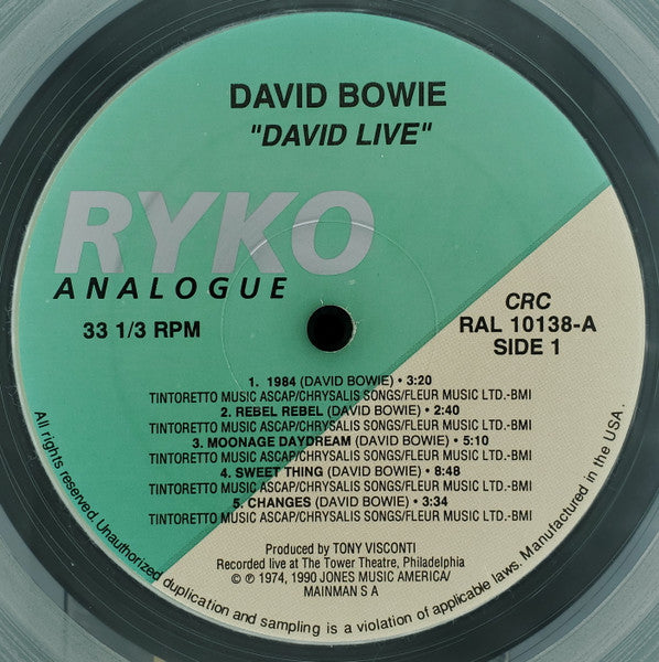 David Bowie : David Live (2xLP, Album, Club, RE, RM, Cle)