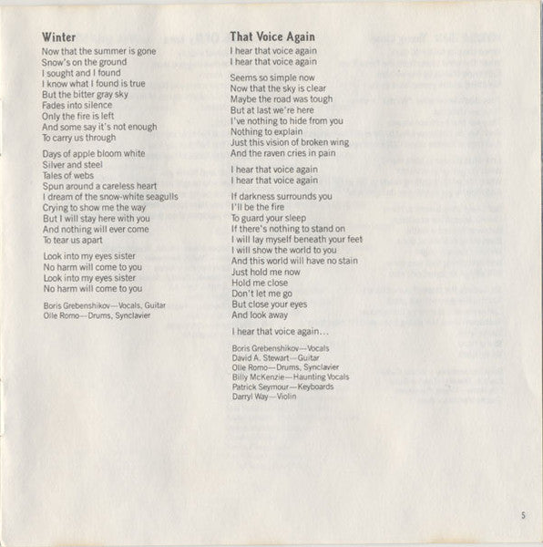 Борис Гребенщиков : Radio Silence (CD, Album)