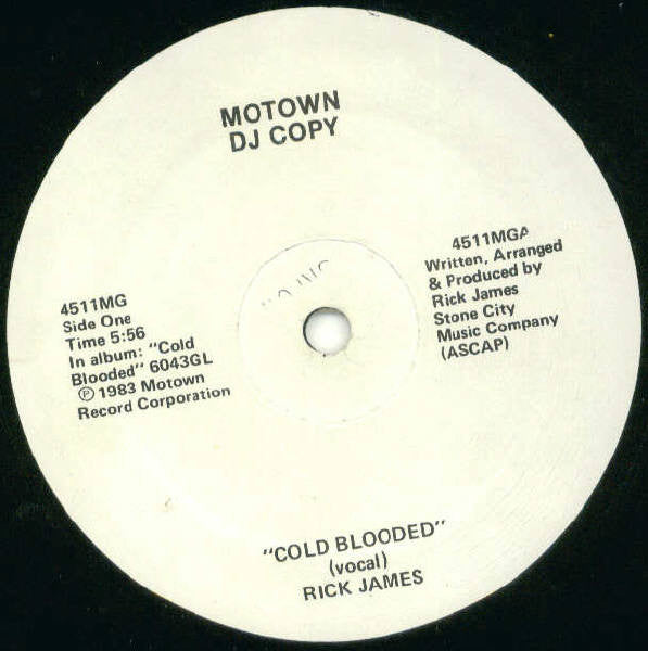 Rick James : Cold Blooded (12", Promo)