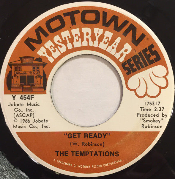 The Temptations : Get Ready / Ain't Too Proud To Beg (7", Single, RE)