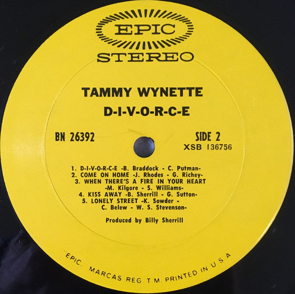 Tammy Wynette : D-I-V-O-R-C-E (LP, Album, Ter)