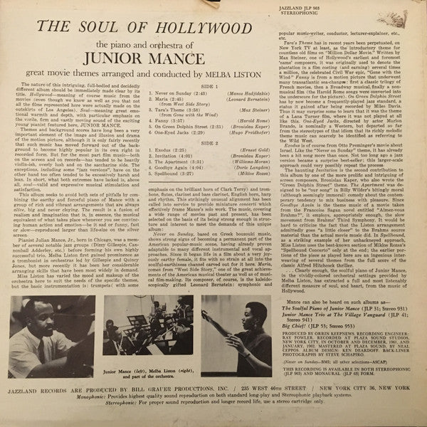 Junior Mance : The Soul Of Hollywood (LP, Album)