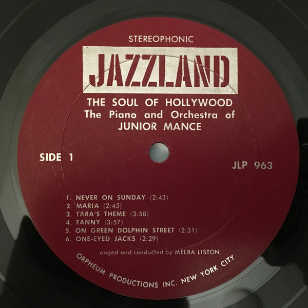 Junior Mance : The Soul Of Hollywood (LP, Album)