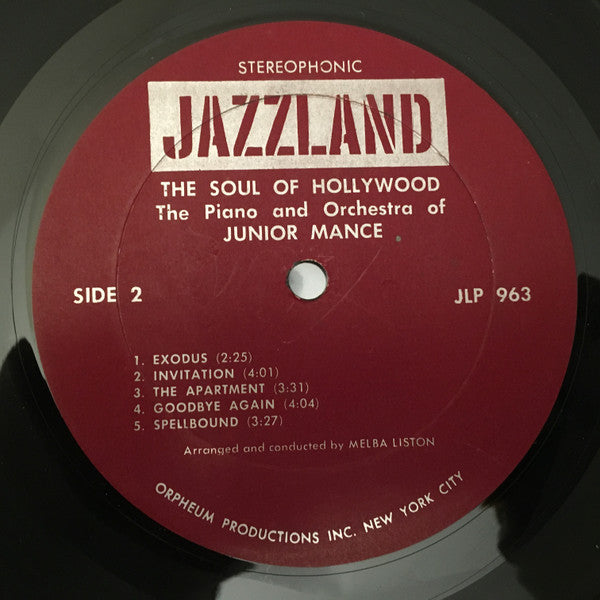 Junior Mance : The Soul Of Hollywood (LP, Album)