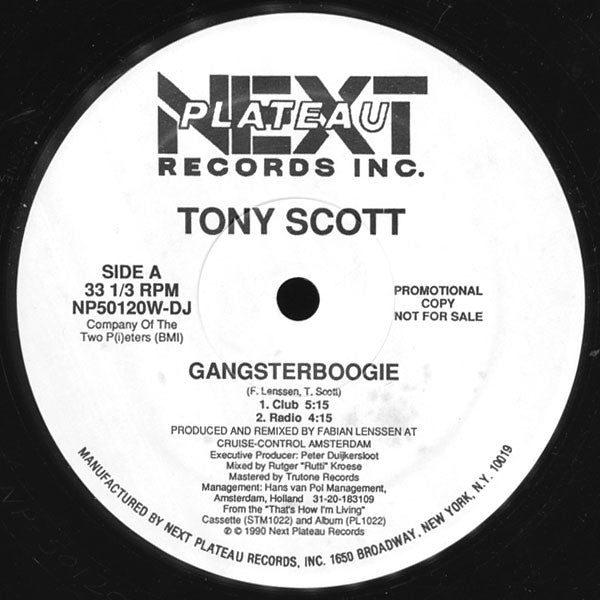 Tony Scott : Gangster Boogie (12", Promo)