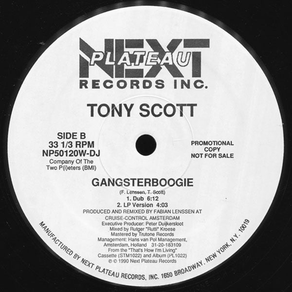 Tony Scott : Gangster Boogie (12", Promo)
