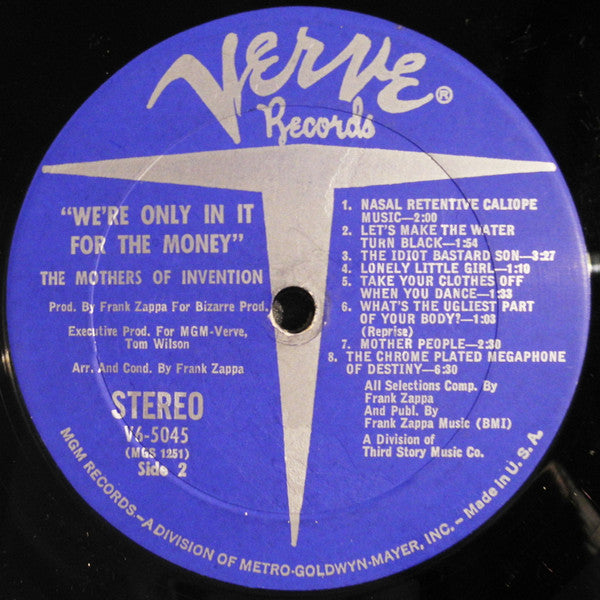 The Mothers : We're Only In It For The Money (LP, Album, Gat)