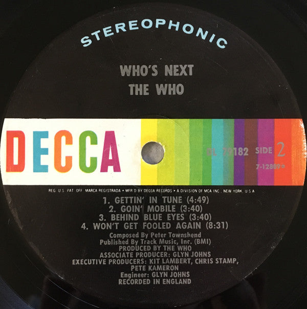 The Who : Who's Next (LP, Album, Pin)