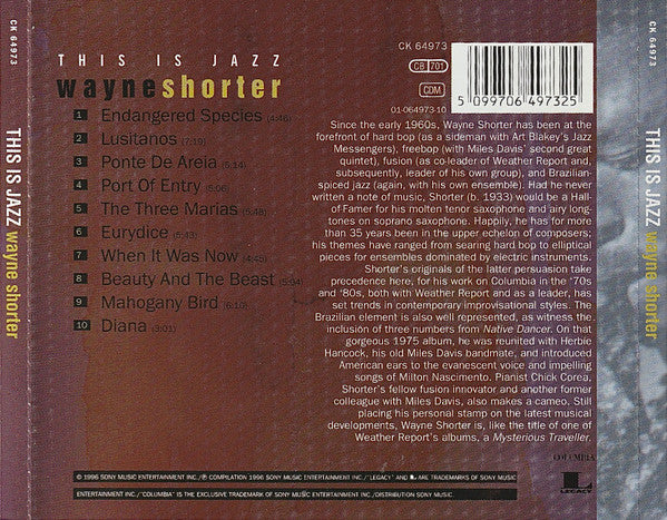Wayne Shorter : This Is Jazz, Vol. 19 (CD, Comp)