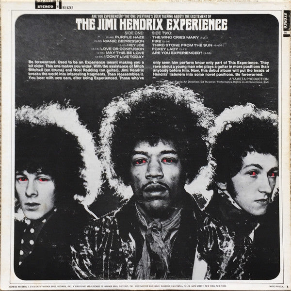 The Jimi Hendrix Experience : Are You Experienced? (LP, Album, RE, Jac)