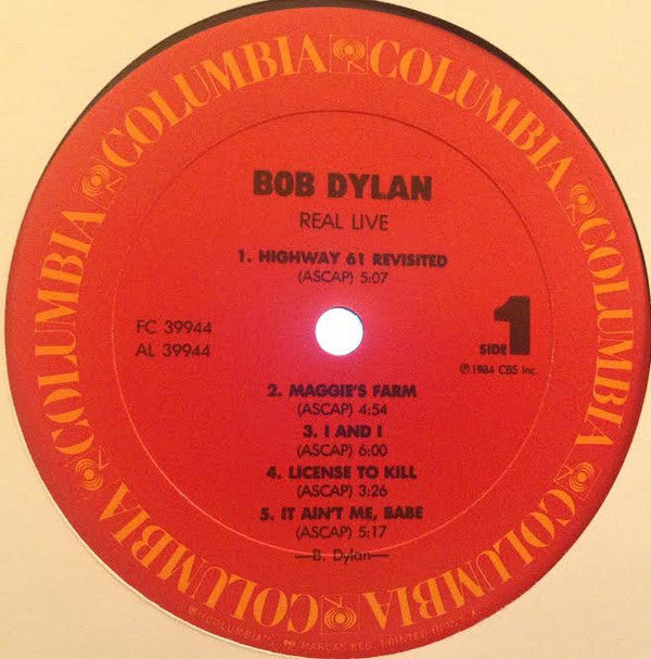 Bob Dylan : Real Live (LP, Album, Pit)
