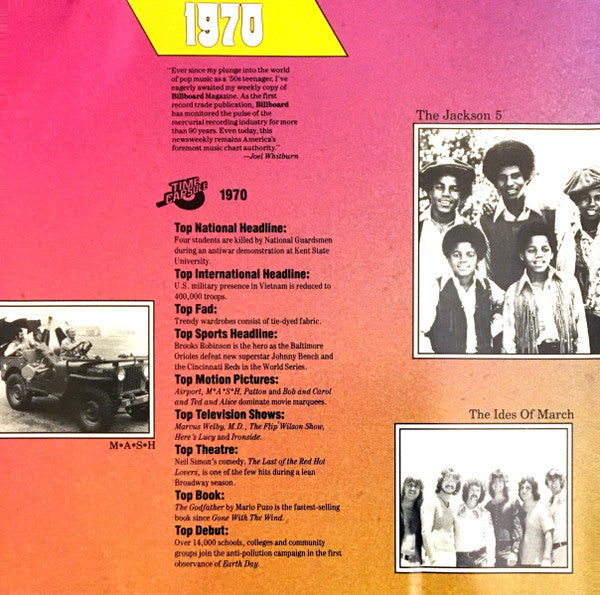 Various : Billboard Top Rock'n'Roll Hits - 1970 (CD, Comp, RM, RP)