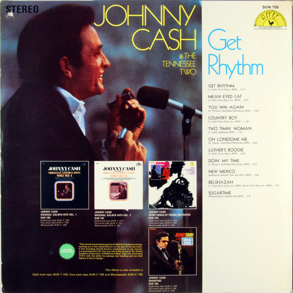 Johnny Cash & The Tennessee Two : Get Rhythm (LP, Comp, RE)