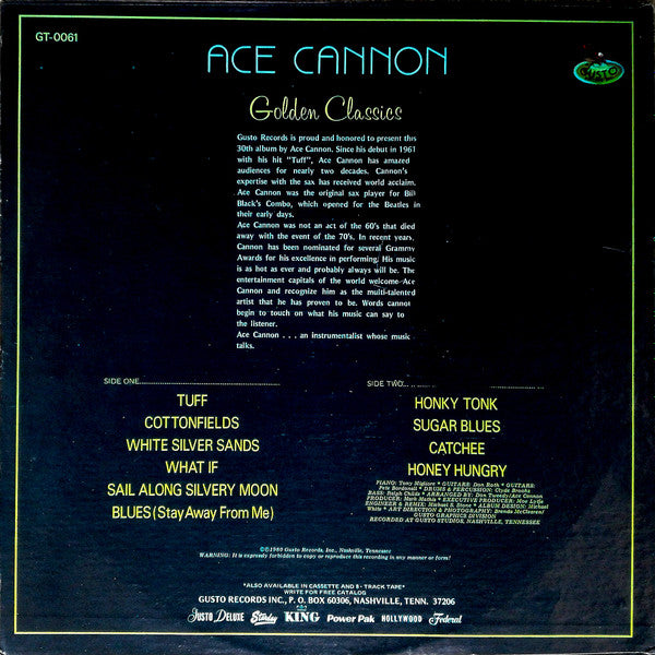 Ace Cannon : Golden Classics (LP, Comp)