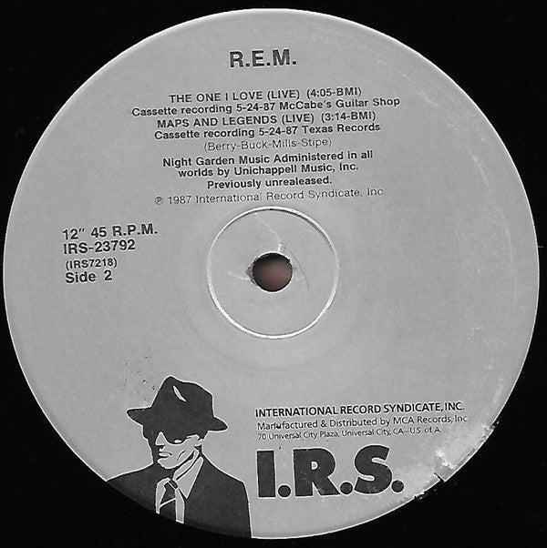 R.E.M. : The One I Love (12", Single, Pin)