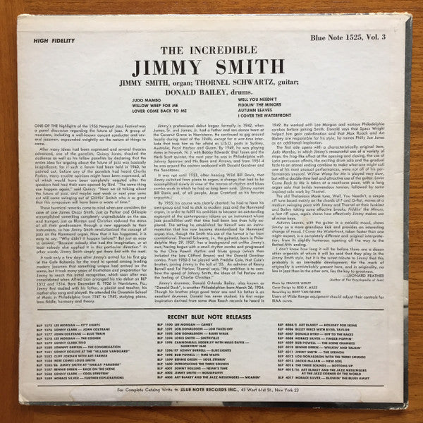 Jimmy Smith : At The Organ, Volume 3 (LP, Mono, RE)