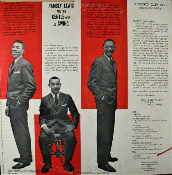 The Ramsey Lewis Trio : Ramsey Lewis And His Gentlemen Of Swing (LP, Album, RE, Bla)