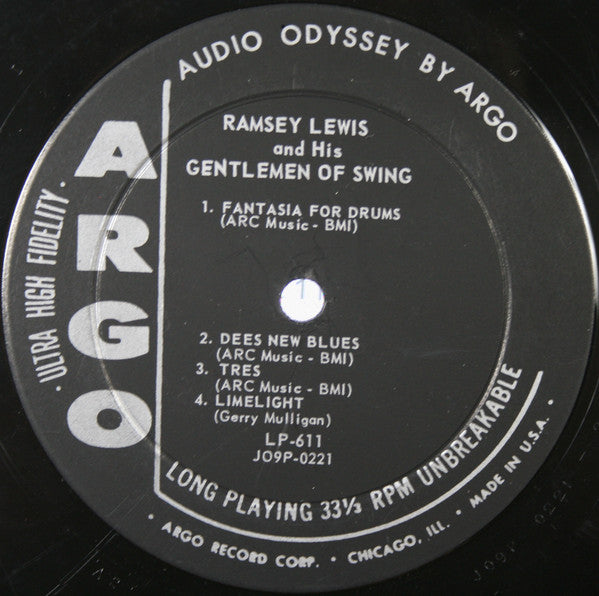 The Ramsey Lewis Trio : Ramsey Lewis And His Gentlemen Of Swing (LP, Album, RE, Bla)