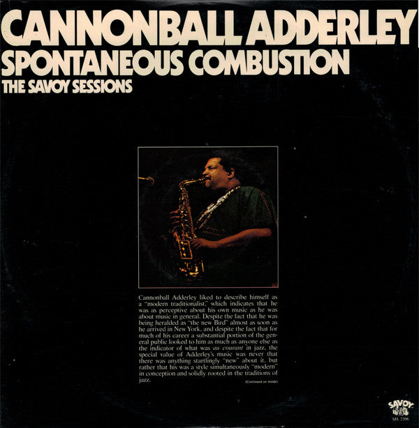 Cannonball Adderley : Spontaneous Combustion (2xLP, Comp, RE, Gat)